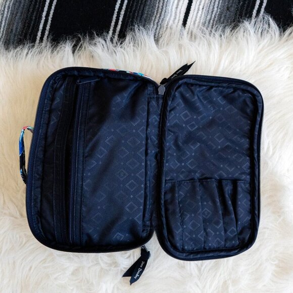 VERA BRADLEY LOTUS FLOWER SWIRL "BLUSH & BRUSH" COSMETIC CASE - Picture 6 of 12